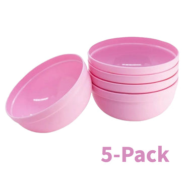 Mini bol de plástico de 270 ml de capacidad (paquete de 5) de color rosa